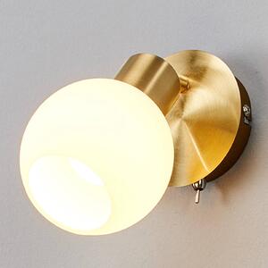 Elaina - lampada LED da parete a una luce, ottone