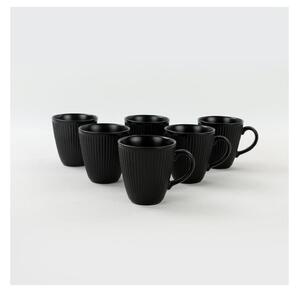 Tazze in ceramica nera in set da 6 pezzi 0,3 l - Hermia