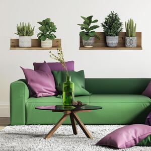 Adesivo da parete 60x35 cm 3D effect Green Plants - Ambiance