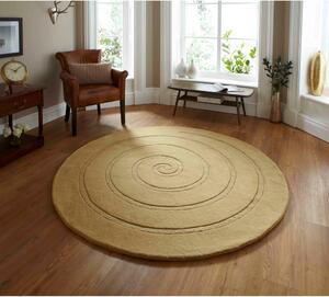 Tappeto in lana beige , ⌀ 140 cm Spiral - Think Rugs
