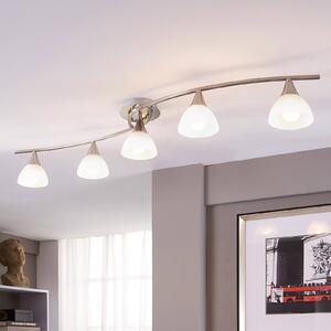 Della - lampada LED da soffitto a 5 luci nichel