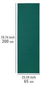 Tappeto da bagno in plastica verde scuro 65x200 cm Petrol - Wenko