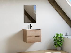 Mobile bagno sospeso con lavabo da incasso - Naturale chiaro - 60 cm - NISAYA