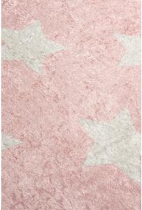 Tappeto rosa antiscivolo per bambini Stars, 140 x 190 cm - Conceptum Hypnose