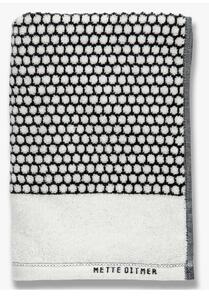 Telo da bagno in cotone bianco e nero 70x140 cm Grid - Mette Ditmer Denmark
