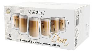 Set di 6 tazze a doppia parete, 300 ml Diva - Vialli Design