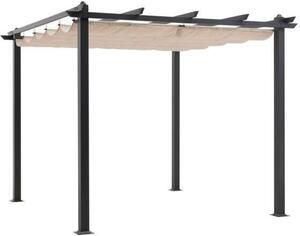 Pergola in alluminio CORDOBA – Beige – 3 x 3 m