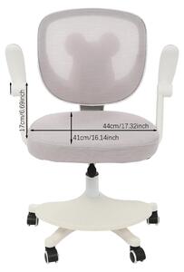 Sedia da scrivania, supporto ergonomico, regolabile in altezza, GRIGIO CHIARO