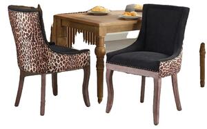 Sedia da pranzo, struttura in legno massello, schienale alto, CQY-nero