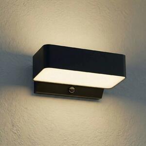 Applique da esterni LED Lindby Fando, antracite, con sensore, IP44 Fando, Alluminio / Grigio / Zincato, Alluminio