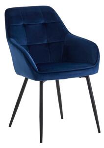 Set di sedie da pranzo blu scuro in imbottito con braccioli 2 pz Nolan Square – Unique Furniture
