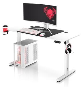 Scrivania Regolabile in Altezza Diablo X-Tensio 1400 Bianco