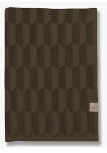 Asciugamano in cotone marrone scuro 50x95 cm Geo - Mette Ditmer Denmark