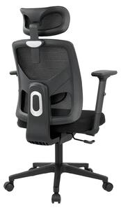 Sedia da ufficio, design ergonomico, regolabile in altezza, nera