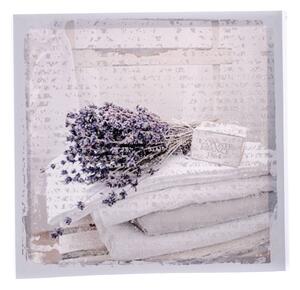 Pittura su tela con fiori di lavanda, 28 x 28 cm - Dakls