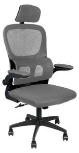 Sedia da ufficio, design ergonomico, funzioni regolabili, GRIGIO