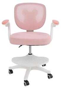Sedia da scrivania per bambini, regolabile in altezza, design ergonomico, rosa