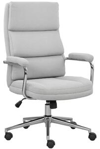 HOMCOM Poltrona da ufficio, sedia da ufficio ergonomica con altezza regolabile, funzione basculante, 62 x 73 x 105-113 cm, grigio | Aosom Italy