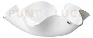 Centrotavola medio soft in cristallo acrilico bianco