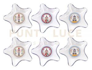 Ciotoline soft natalizie in cristallo acrilico decorato disegno fia