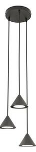 Lampadario a Sospensione in Acciaio ELIT 3 PREMIUM Nero 3xGX53 Colore del corpo Nero