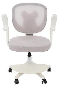 Sedia da scrivania per bambini, regolabile in altezza, design ergonomico, grigio chiaro