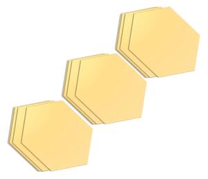 Set di adesivi da parete 12 pezzi 17x20 cm Hexagons Gold - Ambiance
