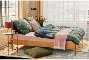 Biancheria da letto matrimoniale in cotone sateen verde scuro 160 x 220 cm Floret - Bonami Selection