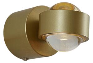 Lampada da parete di design ottone con LED IP44 - Lens