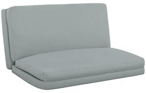 HOMCOM Divano paresseux poltrona convertibile pieghevole in 4 parti con schienale reclinabile, 137,5 x 85,5 x 74 cm, grigio chiaro | Aosom Italy