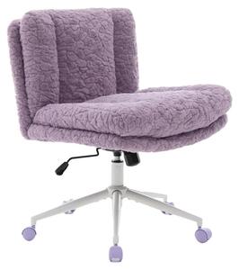 Sedia da ufficio, regolabile in altezza, base in metallo, viola