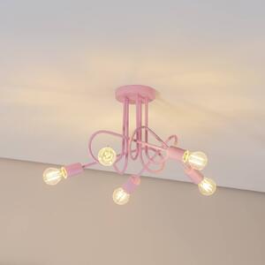 Plafoniera soffitto Oxford HELAM, dimmerabile, Violetto / Fucsia / Rosa, Soggiorno / Sala da pranzo, Metallo, Plafoniera