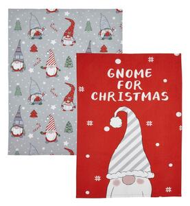 Set di 2 asciugamani in cotone con motivo natalizio 50x70 cm Gnomes - Catherine Lansfield