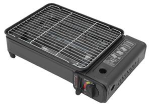 Barbecue a gas, design portatile, controllo della fiamma regolabile, nero