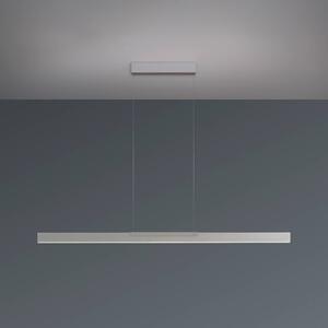 BOPP Lampada LED a sospensione Bopp Nano 2.0, lunghezza 140 cm, colore alluminio dimmerabile, Alluminio / Grigio / Zincato, Soggiorno / Sala da pranzo, Alluminio, Moderno