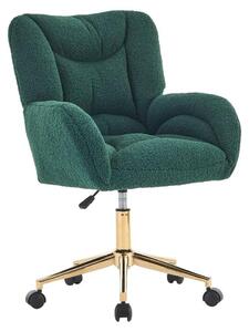 Sedia da ufficio, design ergonomico, regolabile in altezza, verde