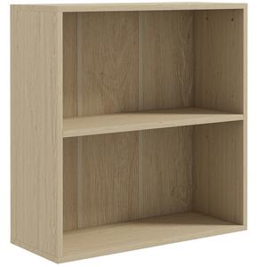HOMCOM Libreria scaffale portaoggetti con 2 scomparti e scaffale regolabile, 60 x 24 x 63 cm, effetto legno naturale | Aosom Italy