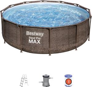 Piscina Steel Pro Max Rattan 3,66 x 1 m - 56709