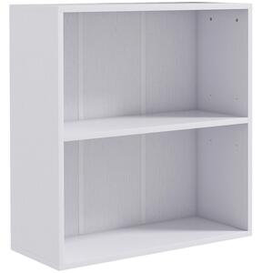 HOMCOM Libreria scaffale portaoggetti con 2 scomparti e scaffale regolabile, 60 x 24 x 63 cm, bianco | Aosom Italy