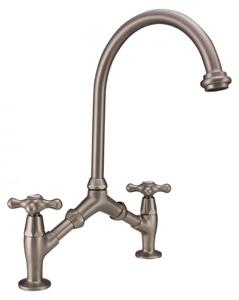 PB classic Rubinetto da cucina classico in acciaio inossidabile in stile retrò con interasse variabile, 2 fori, 18-25 cm, 1208954353