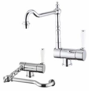 PB Vintage Rubinetto da cucina in stile retrò, ribaltabile, cromato 1208953755
