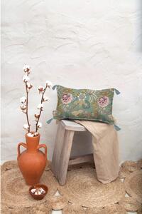 Cuscino verde , 50 x 35 cm Japanese Flowers - Velvet Atelier