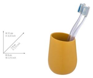 Tazza in ceramica gialla per spazzolini da denti Badi - Wenko