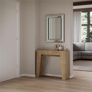 Consolle Allungabile NARROW in Legno Nobilitato Dimensioni 90x25xh 77 cm Allungabile fino a 181 Ospita 10 persone Quercia Natura