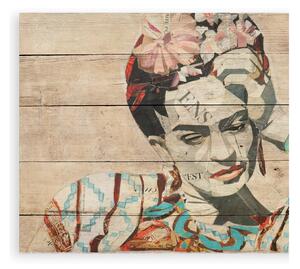 Cartello da parete in legno di pino, 40 x 60 cm Collage of Frida - Madre Selva