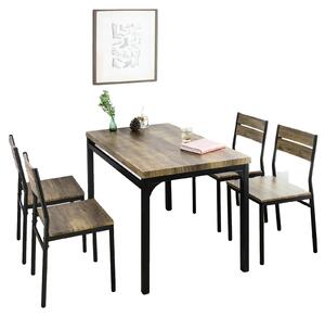 Sedia da pranzo, set da 4, stile moderno minimalista, NATUR