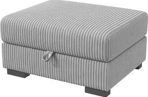 Pouf, elegante soluzione di contenimento, design minimalista, grigio