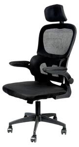 Sedia da ufficio, design ergonomico, funzioni regolabili, nera
