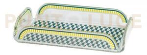 Happy tray vassoietto in cristallo acrilico decorato verde