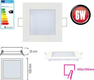 10x 6W LED pannello 120 x 120mm faretto da incasso luce da incasso bianco caldo 350 lumen luce da soffitto angolare